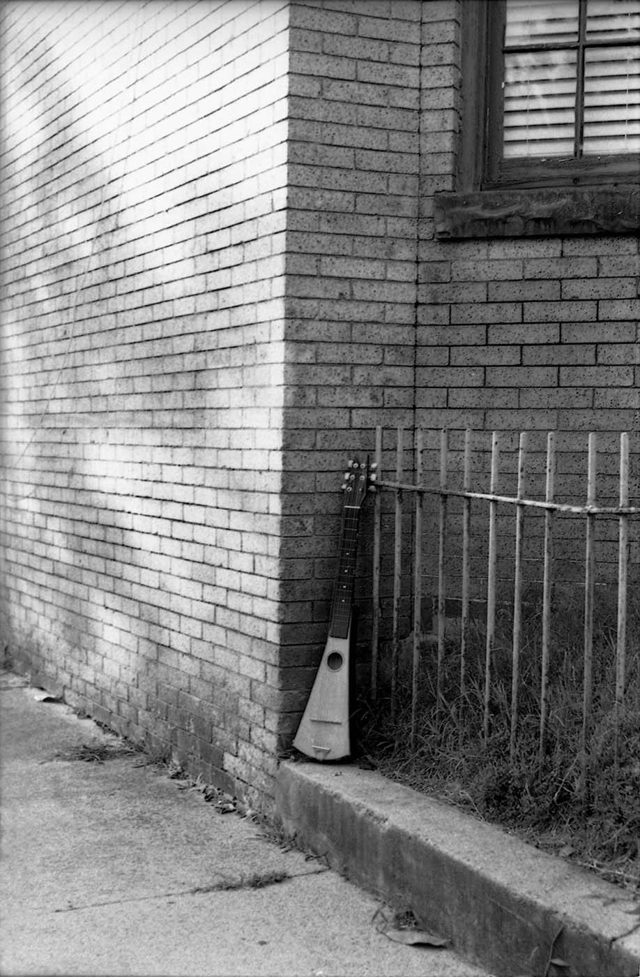 Musical instrument in a corner in the street